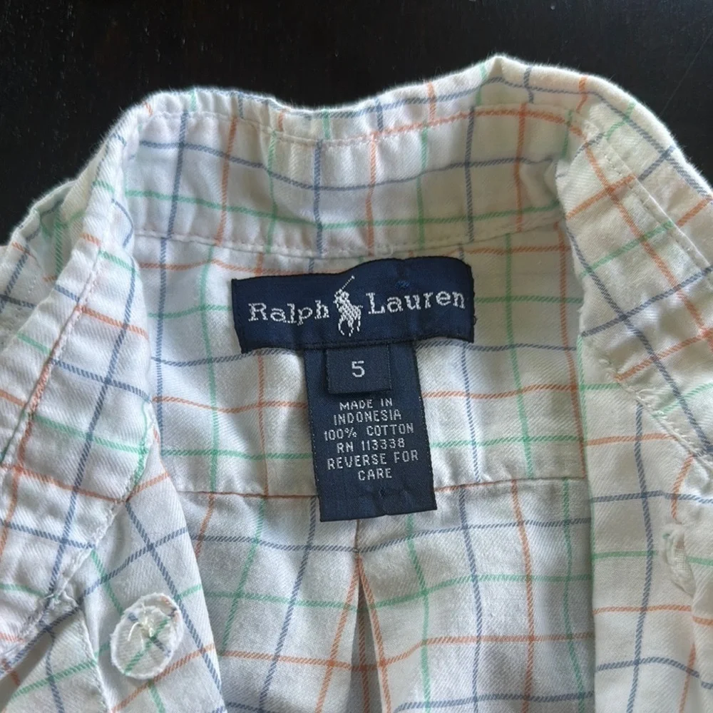Polo by Ralph Lauren Classic Blue and Green Button Down Shirt